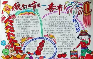 高中生新年手抄报图片