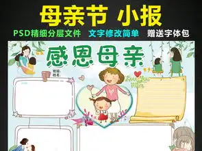母亲节小报感恩母亲的爱手抄报电子小报图片模板psd设计图下载母亲节妇女节手抄报大全编号16419596