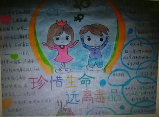 求背景淡雅的禁毒手抄报