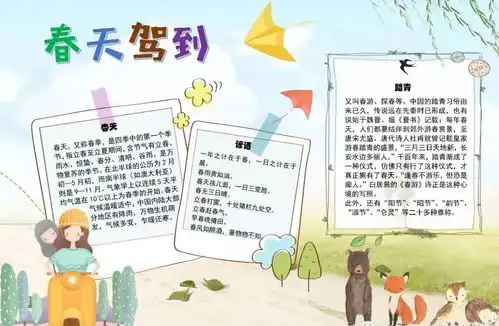 写春天的成语手抄报,与你共赏春暖花开给孩子收藏