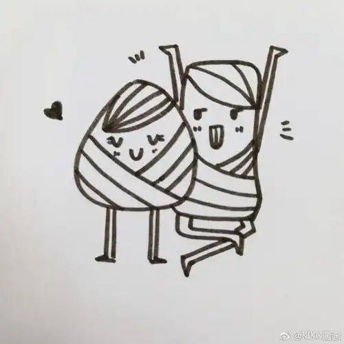 端午节快到了,粽子的简笔画,不可不学哟