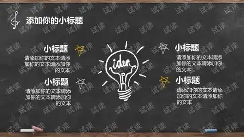 2019黑板粉笔手绘ppt模板