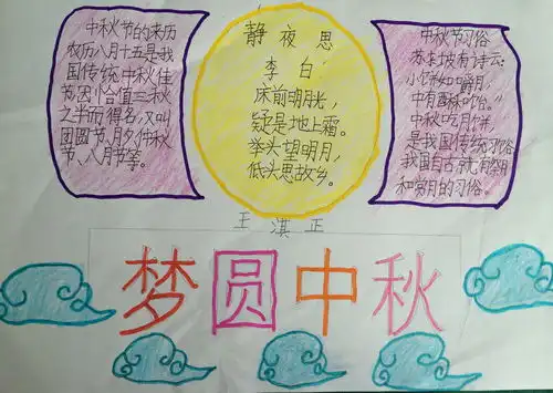 梦圆中秋手抄报资料