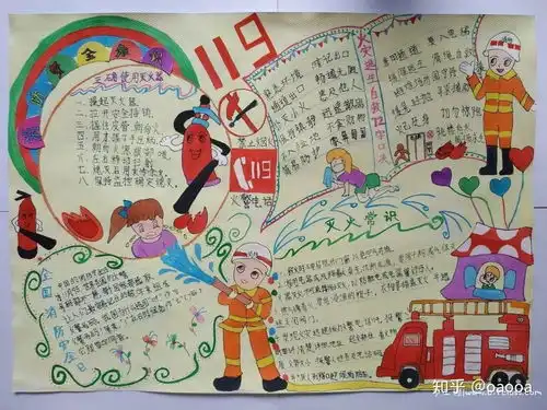 119,消防安全手抄报优秀作品及图片素材,新手做手抄报教程