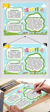 保护环境手抄报图片素材psd分层格式下载保护环境手抄报大全