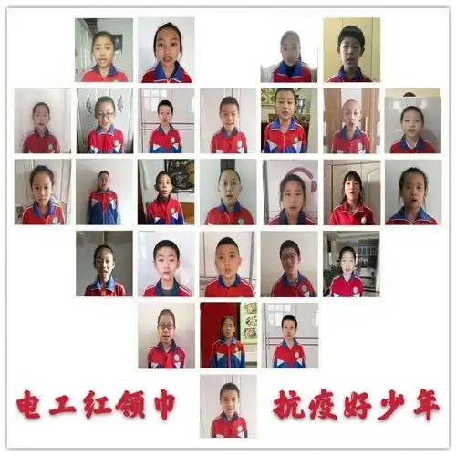 画出希望抗疫情,少先队员在行动