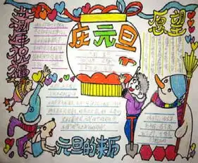 元旦手抄报最窝心元旦祝福