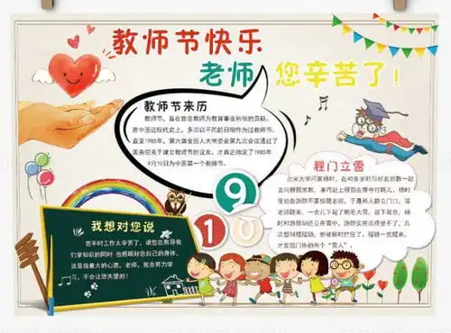 教师节祝福语手抄报黑板报,收藏啦