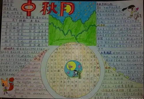 中秋月手抄报简单漂亮