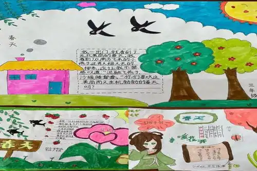 拥抱春天播种希望潢川十二小开展手抄报展示活动