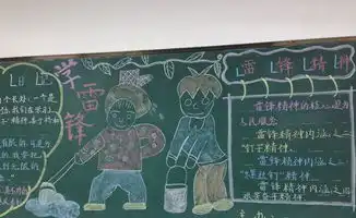 小学生学雷锋黑板报图片