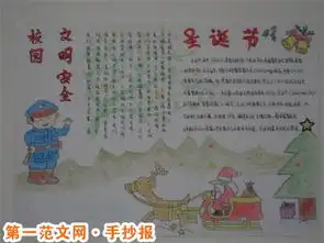 圣诞节手抄报白色的冬天