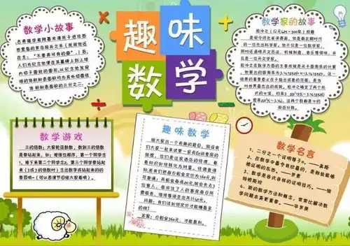 这些趣味数学手抄报,让孩子们动手写一写,画一画,有趣的记住知识点