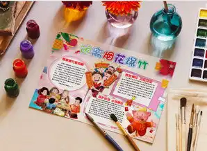 红色水粉春节远离烟花爆竹手抄报word模板下载docx格式熊猫办公