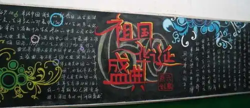 2020年国庆70周年黑板报6张