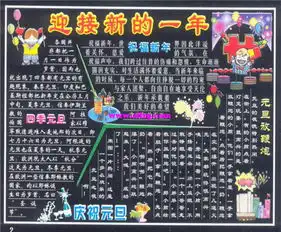 元旦黑板报元旦节的一天