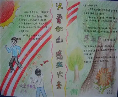 2015年感恩父亲节祝福语手抄报
