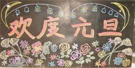元旦黑板报中国元旦