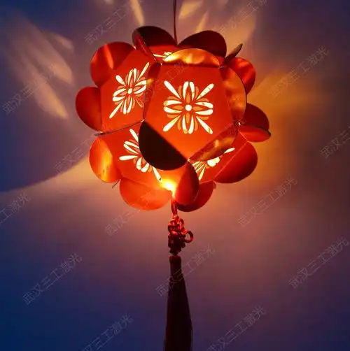 激光雕刻镂空元宵彩灯,武汉三工陪您闹元宵