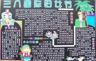 三八节妇女节黑板报图片
