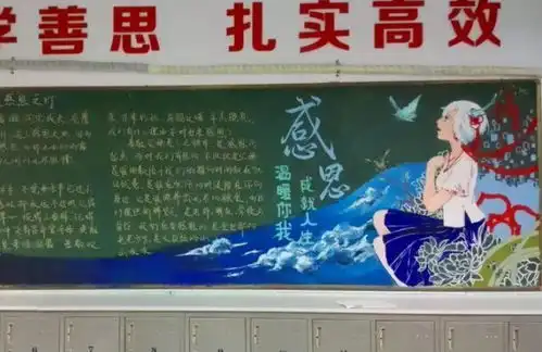 初中生黑板报火了,在黑板上画出星辰大学,隔壁班学生都跑来围观
