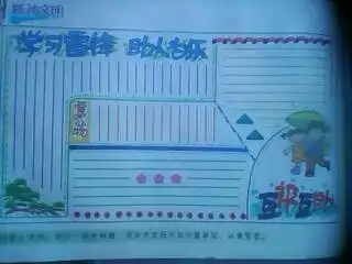雷锋黑板报的图片