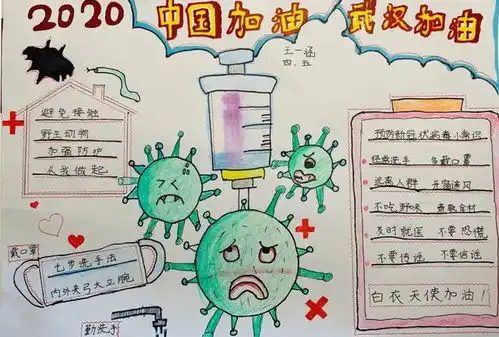 文旅战疫泉城在行动济南市博物馆抗击疫情青少年在行动手抄报作品第一批作品展播正在进行