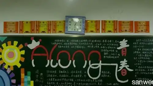 青春正能量励志板报,青春励志黑板报