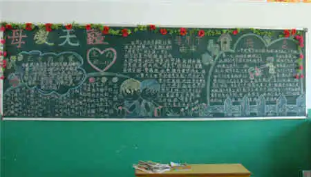 母亲节黑板报有钱难买的幸福