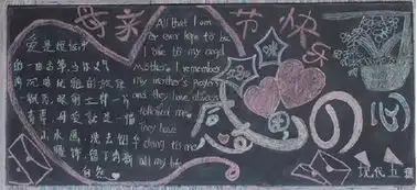 母亲节黑板报今天是母亲节