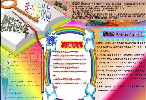 书香校园,博雅少年手抄报