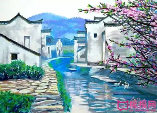水粉风景画