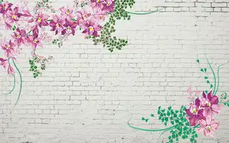 砖墙手绘百合花背景图片设计素材高清模板下载143.80mb电视背景墙大全