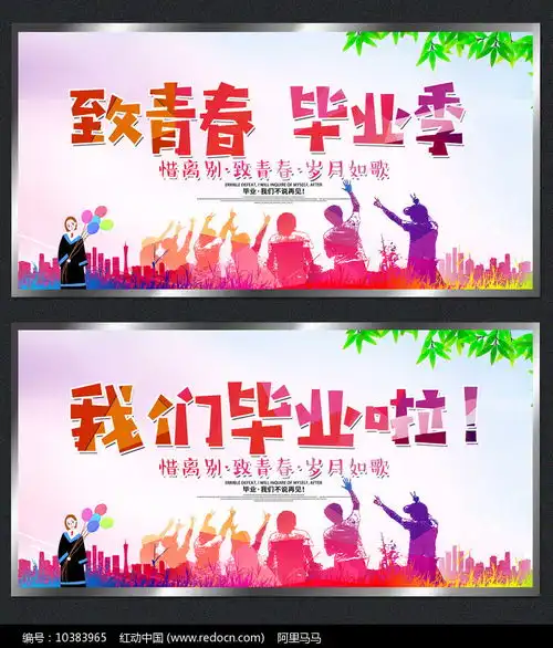 致青春毕业季展板设计