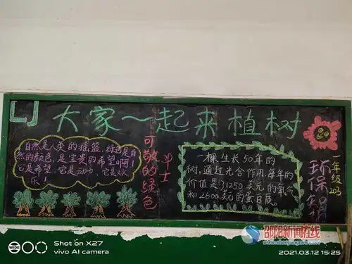 武冈市红光小学开展植树节班队活动