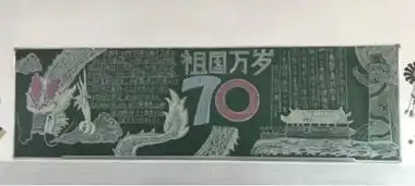 庆祝70周年华诞主题黑板报评比附排名情况