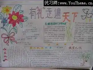 关于诚实有礼的手抄报
