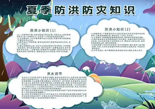 校园夏季防洪防灾手抄报