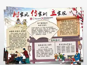 家风家训小报当代家风家规国学名著手抄小报图片素材传统国学手抄报大全psd模板下载114.82mb读书手抄报
