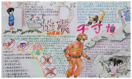 防震减灾手抄报国际减灾日