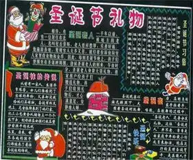 圣诞节黑板报圣诞节礼物