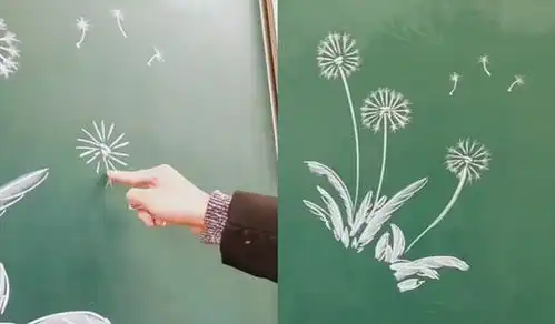 超简单粉笔画,几笔就能让黑板不一样,班主任都不忍心擦