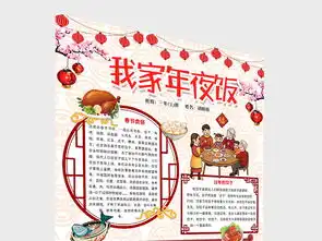 我家年夜饭2019年春节年味猪年新年寒假生活竖版小报图片素材psd模板下载175.31mb春节元旦手抄报大全节日手抄报
