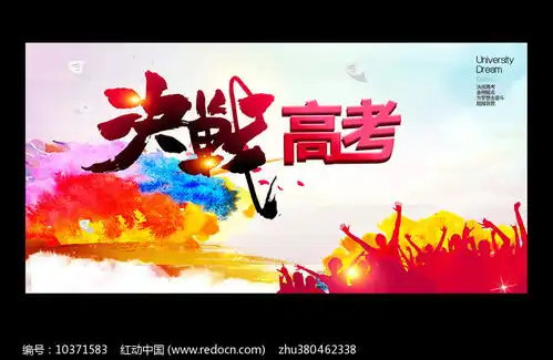 水彩风决战高考励志宣传展板
