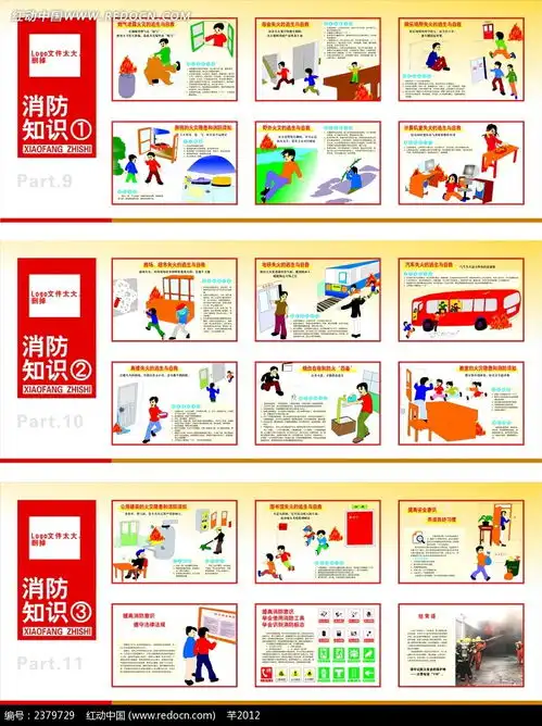 消防知识卡通漫画展板cdr素材免费下载编号2379729红动网