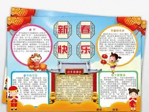 2019猪年新春快乐春节新年寒假电子小报图片素材psd模板下载198.29mb元旦手抄报大全节日手抄报