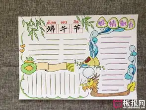 端午节手抄报版面设计图,粽情飘香