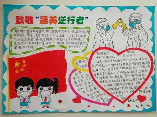 宣化区小学生致敬逆行者主题手抄报大赛开始投票啦第六组