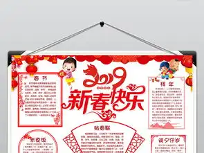 2019新年快乐小报春节元旦手抄报猪年电子小报图片模板worddoc设计图下载寒假旅游手抄报大全编号19141443