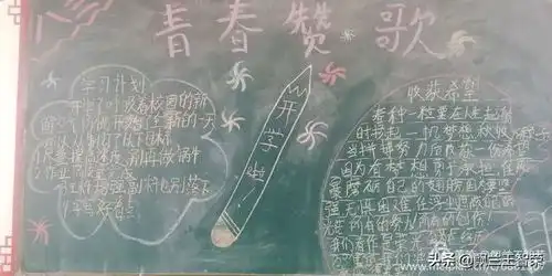 新学期西一中黑板报